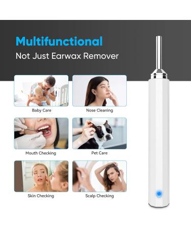 Wireless Ear Wax Removal Otoscope 3.9mm | 6 LED Lights, Waterproof | iOS & Android Compatible | For Adults, Kids, Pets - White - Buy Online on GoSupps.com