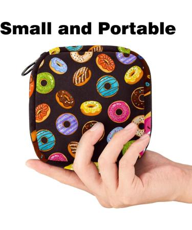 Delicious Women s Binding Pocket with Donut Chocolate Pattern | Large Menstrual Cup Zipper Bag | Period Inserts & Tampons for Girls & Women | Multicolored 04 - Buy Online on GoSupps.com