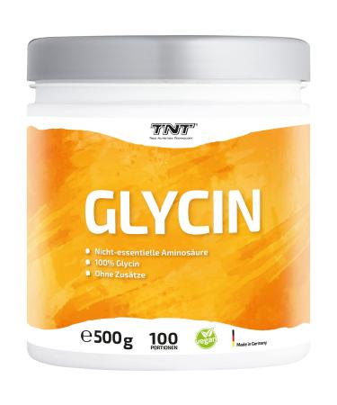 TNT Glycin powder (500g) 100% pure powder Glycine powder without additives vegan & laboratory test amino acid powder 500 g (1 Pack)