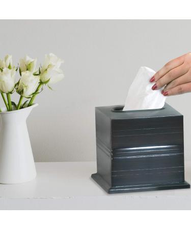 Stainless Steel Square Tissue Box Holder - Oil Rubbed Bronze Finish - Buy Online on GoSupps.com