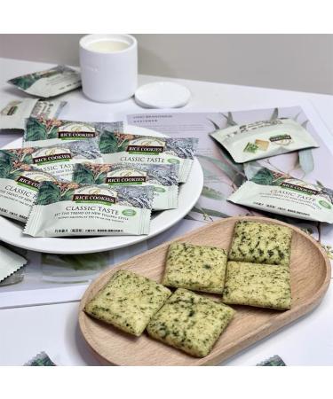 SIJIYUNLI-Rice cookies 300g/10.58oz Qiaomi crisps party snacks suitable for holiday parties rice Dim sum biscuits about 50 packs (seaweed flavor) - Buy Online on GoSupps.com