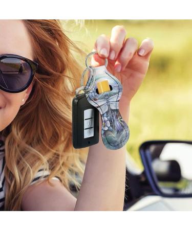 COEQINE Clip-on key ring for women and girls - Pouch for lip balm or lipstick Dragonfly flower. - Buy Online on GoSupps.com