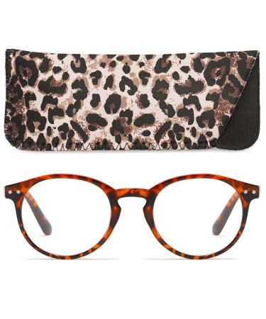 MAGIMODAC Women Computer Reading Clubs Blue Filter Light around Oval Reading Brille Computer Glasses With Lawy Reading Aid Visual Aid Braun Tortoiseshell 1.5 Dioptries