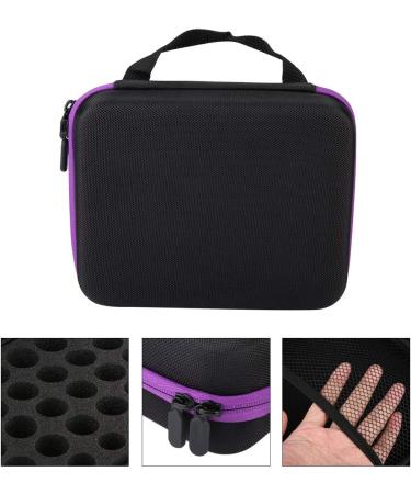 Jerliflyer Essential Oil Handbag - 30 Bottle Storage Case for Aromatherapy | Purple Essential Oil Organizer - Buy Online on GoSupps.com