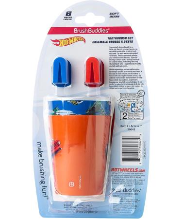 Shop Brush Buddies Hot Wheels Kids Toothbrush Kit - Manual Toothbrushes for Toddlers 2-4 Years Travel Ready 6PC Set - Buy Online on GoSupps.com