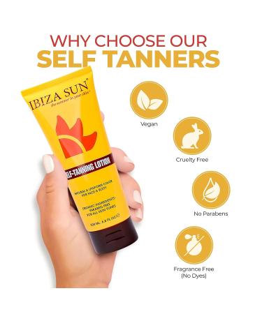 Ibiza Sun Self Tanner - Organic Long-Lasting Fake Tan Lotion for a Natural Glow - Buy Online on GoSupps.com