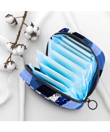 Blue Piano Music Pattern Napkin Storage Bag | Portable Menstrual Cup Bag for Women & Teens - Buy Online on GoSupps.com