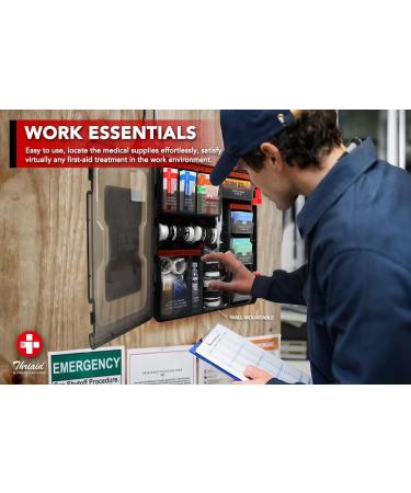 365 Piece First Aid Kit | Durable Hard Case | Wall-Mountable | Ideal for Home, Office, Car, Travel | For Emergencies, Camping, Hiking | Black - Buy Online on GoSupps.com
