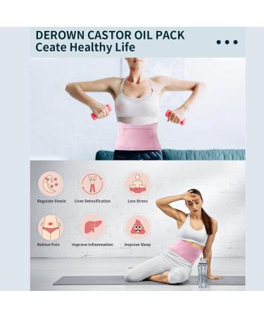 Reusable Castor Oil Pack Set | Adjustable & Washable Waist & Neck Wrap | Pink - International Shipping Available - Buy Online on GoSupps.com