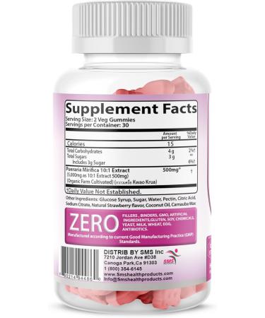 Feminizer Sex Change Gummies - Pueraria Mirifica Supplement for Estrogen | 60 Organic Veggie Gummies for Women LadyBoy LGBT & Transgender Support - Buy Online on GoSupps.com