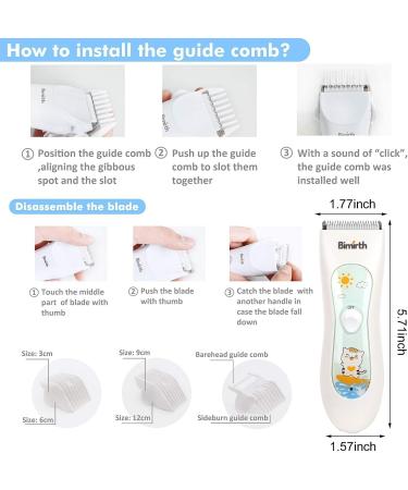 Baby Hair Clipper Silent Hair Clippers for Children Quiet Kids Hair Trimmer (with Bag) - Buy Online on GoSupps.com