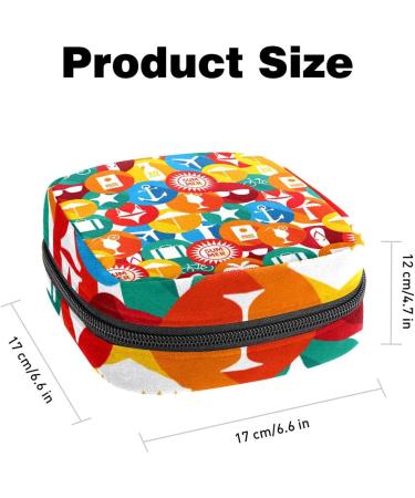 Colorful Summer Elements Menstrual Cup Pouch - Period Bag for Women and Teen Girls - Multi-colored - Buy Online on GoSupps.com