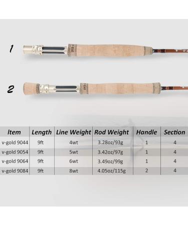 Buy Sprinton Maximuncatch V-Gold 12' Graphite Fly Rod - 4-Piece 4/5/6/8WT Fishing Rod with Cordura Rohr - Perfect for International Shipping - Buy Online on GoSupps.com