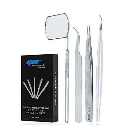Eyelash Mirror Tweezes Eye Lash Lashes Lifting Lifter Perm Separating Comb Tools (Eyelash Set of 5)