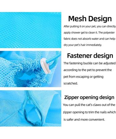 SSRD Cat Shower Bag - Adjustable Multi-Function Washing Bag for Cats | Prevent Scratches & Bites | Ideal for Swimming Ear Cleaning & Claw Care - 1PC - Buy Online on GoSupps.com