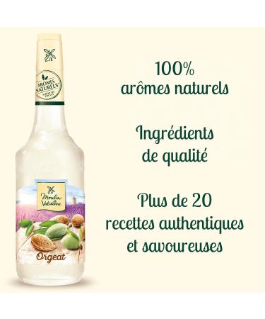 Moulin de Valdonne Orgeat Syrup for Refreshing Drinks Cocktail with or without Alcohol 3 Bottles 70 cl - Buy Online on GoSupps.com