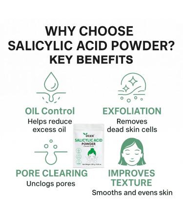 iFEiER Pure Salicylic Acid Powder | Cosmetic Grade Salicylic Acid 250g (8.82 oz) | Original Ingredients for DIY BHA for Skincare Body Hair & Make Salicylic Serum - Buy Online on GoSupps.com