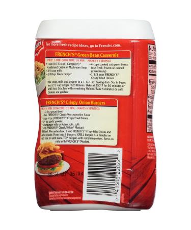 French's Crispy Fried Onions Original 2.8 oz - Pack of 2 - 5.6 oz Total - Buy Online on GoSupps.com