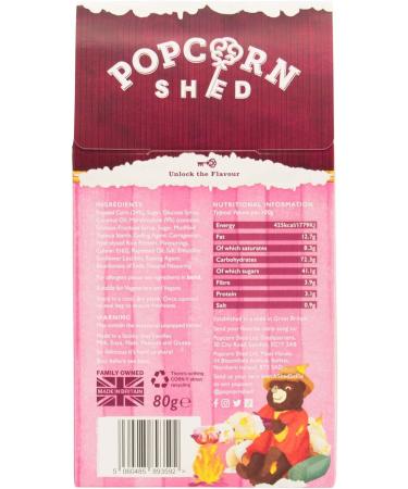 Popcorn Shed Toasted Marshmallow Gourmet Gift Box Vegan Gluten Free Natural Movie Night Snack 80 g Pink Marshmallow 80 g (Pack of 1) - Buy Online on GoSupps.com