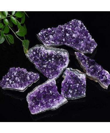 Amethyst Crystal Cluster Natural Raw Rock Crystals Quartz Cluster Geode Druzy Specimen Gemstone Sculpture Home Decoration 200g (Size : 80g) - Buy Online on GoSupps.com