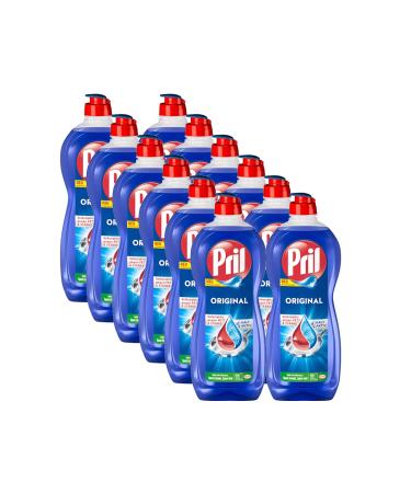 Pril original (12x 675 ml) hand dishwashing detergent with the highest fat resolution for clean dishes even in cold water 675 ml (12 pack)