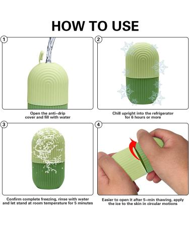 Ice Roller for Face & Eye Puffiness Relief - Multi-Colour Facial Ice Roller & Mould for Massage - Buy Online on GoSupps.com