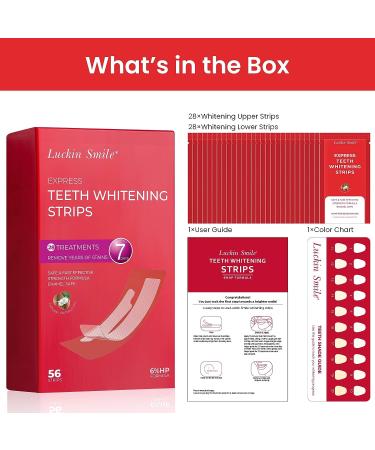 Professional Teeth Whitening Strips 6% HP - 56 Pcs, 28 Treatments for Sensitive Teeth - Non-Slip White Strips for Fast Stain Removal - Buy Online on GoSupps.com