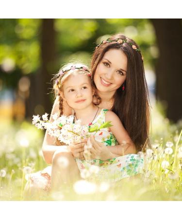 Buy Blessing 2Pcs Boho Flower Wreath Hair Crown - Pink Roses Headband for Brides Weddings & Parties - Perfect for Girls & Special Occasions - Buy Online on GoSupps.com