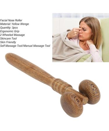 3-Part Wooden Nose Roller - Self-Massage Device for Shaping & Lifting Nose | At-Home Skin Care - Buy Online on GoSupps.com