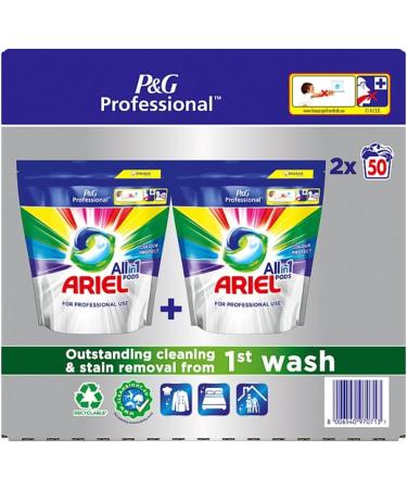 Ariel Professional Liquipods All in One Colour Protect - 2x50 Pods Double Pack for 100 Mesmerizing Washes - Buy Online on GoSupps.com