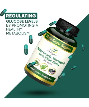 HERBOGANIC Bitter Gourd Moringa and Java Plum Seed Capsules | 500mg |All Natural Detoxification | 60 Capsules - Buy Online on GoSupps.com