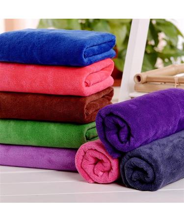 Microfiber Towel for Hair Drying | Absorbent Thickened Barbershop & Salon Headscarf - 35x75cm (Brown - Buy Online on GoSupps.com