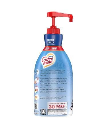Coffee Mate French Vanilla Liquid Concentrate 1.5 Liter Pump Bottle + By The Cup Coffee Scoop - Buy Online on GoSupps.com