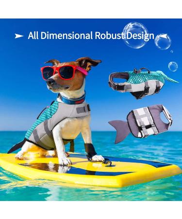Rozkitch Large Mermaid-Blue Dog Life Jacket for Swimming and Boating - Adjustable Pet Floatation Vest with Handle for Pool and Beach Safety - Buy Online on GoSupps.com