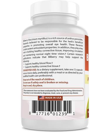 Buy Best Naturals Bilberry 1000 Mg - 90 Capsules (Pack of 3) for Eye Health | Fast International Shipping - Buy Online on GoSupps.com