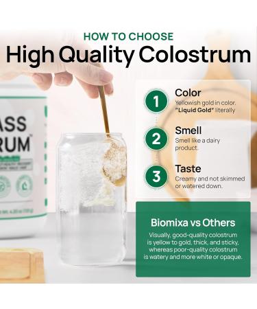 Bovine Colostrum Supplement - 100% Pure Whole Colostrum Powder - Grass-Fed Unflavored No Additives Gut & Immune Support Natural IgG 60 Servings - Made in USA - Buy Online on GoSupps.com