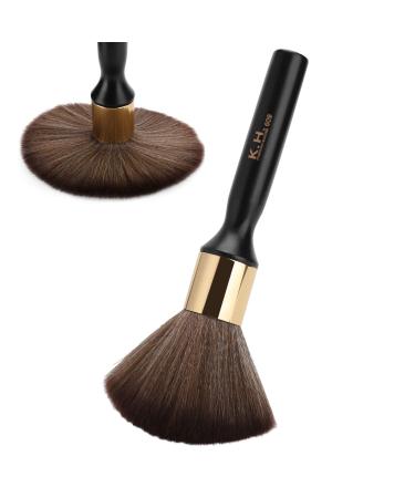 Neck Duster Brush Comfortable Grip Neck Duster Widely Used for Barber for Household for Barber Shop(black blue)