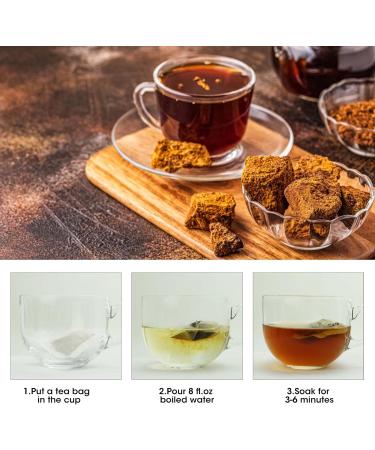 iMATCHME Chaga Tea Bags - Organic Chaga Mushroom Tea - Detox and Digestive Support - Caffeine-Free - 30 Bags - Buy Online on GoSupps.com