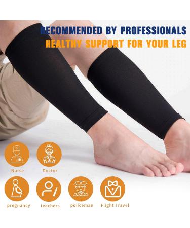 Tbusingoto Medical Compression Stockings for Men & Women - 2 Pairs Thrombosis Protection 20-30 mm Hg Ideal for Varicose Veins & Pregnancy Swelling - XXL Black - Buy Online on GoSupps.com