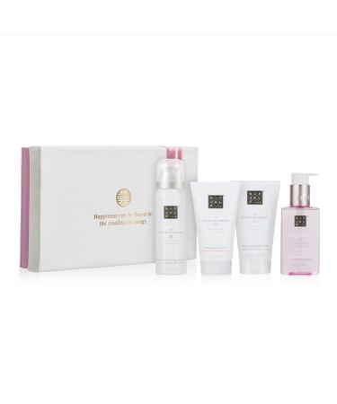 RITUALS Sakura Renewing Gift Set - Foaming Shower Gel, Body Scrub, Body Cream & Hand Soap with Cherry Blossom & Rice Milk - Small