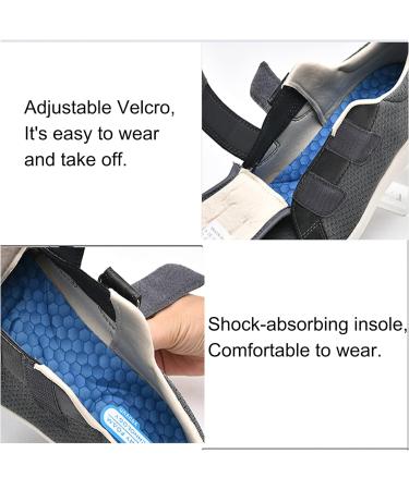 QDCZDQ Men's Adjustable Wide-Width Diabetic Edema Walking Shoes - Air Cushioned for Elderly Swollen Feet - Light Gray - Size 5 US - Buy Online on GoSupps.com