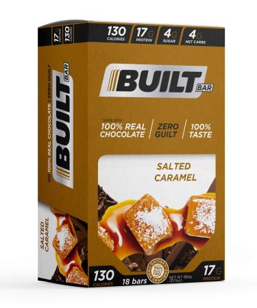 Built Bar Protein Bar High Protein Low Sugar Low Carb Low Calorie 17g Protein 18/box (Salted Caramel) Click to open expanded view Protein Bar High Protein Low Sugar Low Carb Low Calorie 17g Protein 18/box (Salted Caramel) Salted Caramel 18 Count (Pack of 