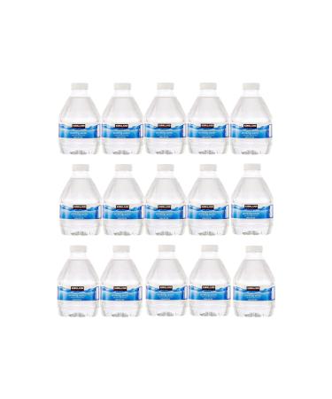 Kirkland Signature Water Bottled Purified Water 8 Fl Oz (Pack of 15, Total of 120 Fl Oz)