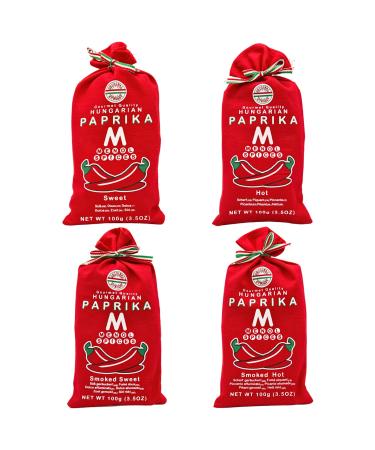 Menol Spices Paprika Hongrois Qualit Premium Origine : Szeged Hongrie (Tous les 4 go ts 4x100g)