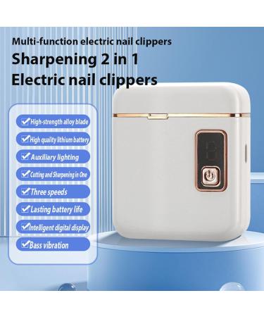 Electric Nail Clippers Electric Nail Clippers | 3 Modes Adjustable Electric Nail Clippers - Quiet Electric Nail Clippers with Storage Lightweight Electric Manicure and Pedicure Tool for White - Buy Online on GoSupps.com