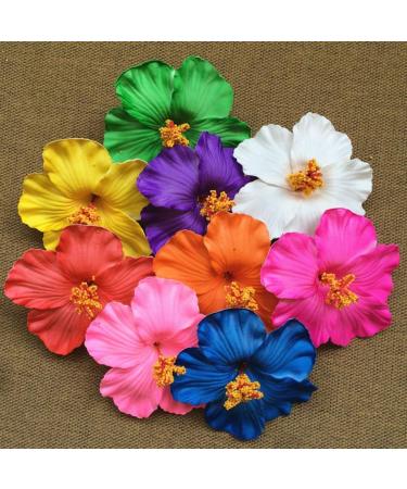 Buy 6pcs Hibiscus Hair Clips - Floral Hawaiian Hair Accessories for Weddings & Festivals | International Shipping Available - Buy Online on GoSupps.com