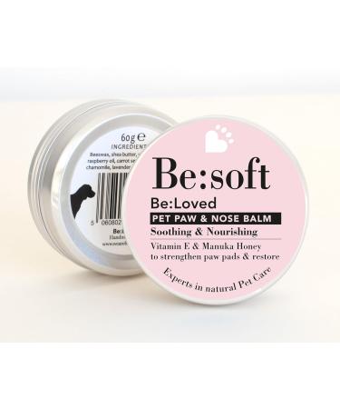 Be:soft - Paw and Nose Balm for Pets Intense Moisturiser Tested on Humans Natural Grooming Care with Shea Butter Beeswax Vitamin E Manuka Honey and more - Be:Loved (250g) - Buy Online on GoSupps.com