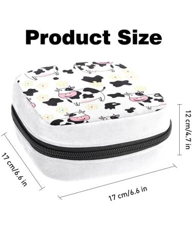 GIAPB Sanitary Napkin Storage Bag | Period Tampon Makeup Pad Pouch | Cows and Flowers Design - Buy Online on GoSupps.com