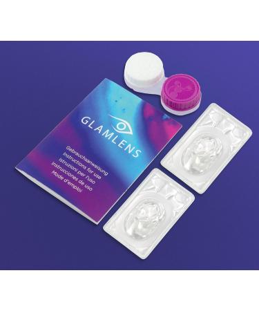 Shop Glamlens Keira Blue Contact Lenses - Natural Blue Color Strong Coverage -2.00 Diopters | 1 Pair with Container - Comfort & Style - Buy Online on GoSupps.com