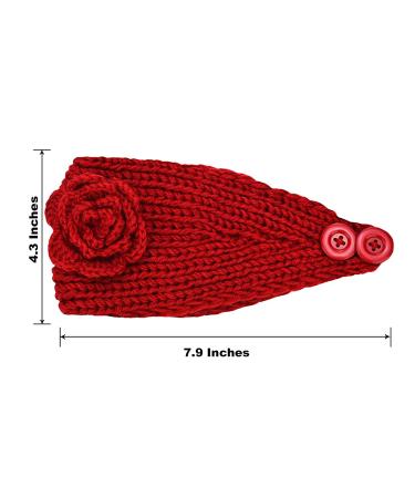 Winter Chunky Knit Headbands Set - 4 Braided Ear Warmers for Women and Girls (Color 7) - Buy Online on GoSupps.com
